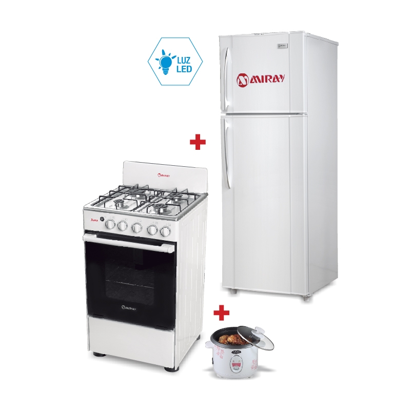 Miray Refrigeradora + Cocina A Gas + Olla Arrocera | 52 Aniversario |  Importaciones Hiraoka S.a.c.