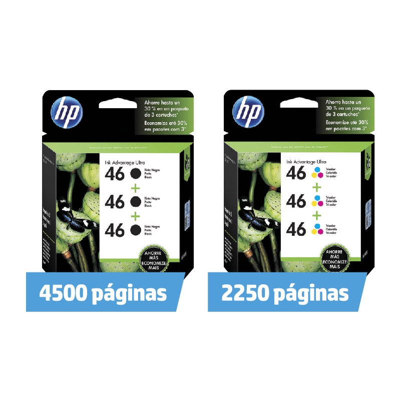 Hp Tintas Originales Color Negro Xl Y Tricolor 46 | 52 Aniversario |  Importaciones Hiraoka S.a.c.